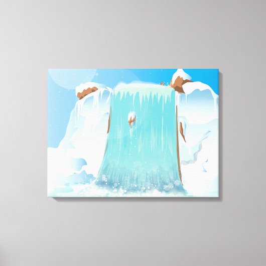 Arctic Ice Waterfall Leinwanddruck (Vorderseite)