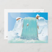 Arctic Ice Waterfall Postkarte (Vorne/Hinten)