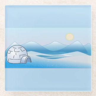 Arctic Iglu Blue Glasuntersetzer