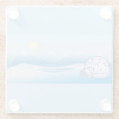 Arctic Iglu Blue Glasuntersetzer (Rückseite)