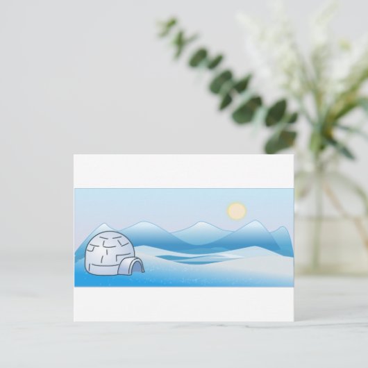 Arctic Iglu Postcard Postkarte (Stehend Vorderseite)