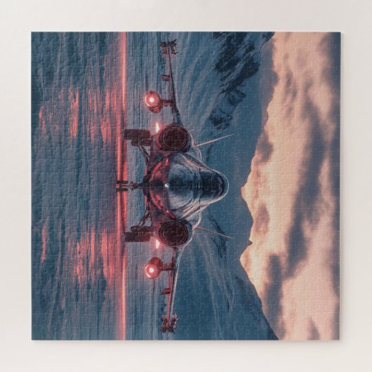 Arctic Jet on Icy Runway - Aviation Puzzle (Horizontal)