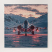 Arctic Jet on Icy Runway - Aviation Puzzle (Vertikal)