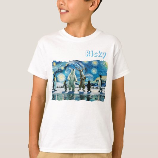 Arctic Line Dance Boy's T-Shirt (Vorderseite)