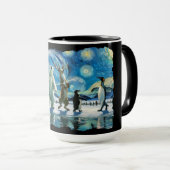 "Arctic Line Dance" individuell anpassbar Tasse (VorderseiteRechts)