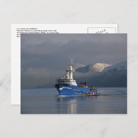 Arctic Mariner, Crab Boat im niederländischen Hafe Postkarte (Vorne/Hinten)