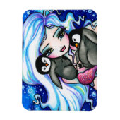 Arctic Mermaid Baby Penguins von Hannah Lynn Magnet (Vertikal)