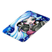 Arctic Mermaid Baby Penguins von Hannah Lynn Magnet (Linke Seite)