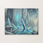Arctic Mermaid Fantasy Polar Scene Puzzle (Horizontal)