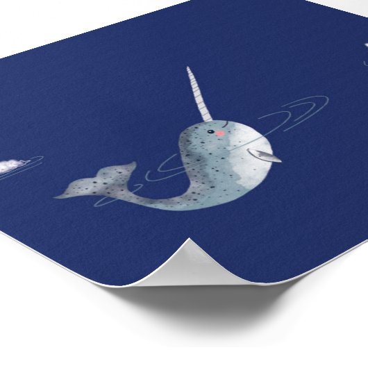 Arctic Narwhal Poster (Ecke)