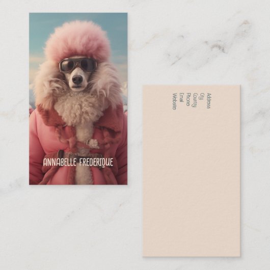 Arctic Poodle Visitenkarte (Vorne/Hinten)