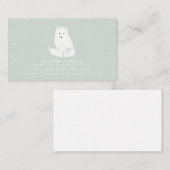 Arctic Snow Fox Blue Baby Dusche Windelwanne Raffe Begleitkarte (Vorne/Hinten)