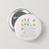 Arctic Snow Fox Bunny Oars Brillen Eier Osterani Button (Vorne & Hinten)