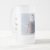 Arctic Snowy Owl Mattiert Glass Winter Mattglas Bierglas (Vorderseite Links)