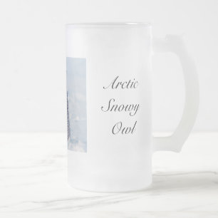 Arctic Snowy Owl Mattiert Glass Winter Mattglas Bierglas
