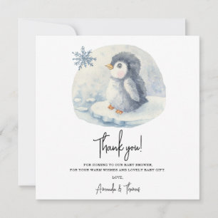 Arctic süßer Pinguin Danke Baby Shower 