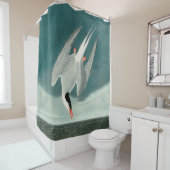 Arctic Tern Audubon Bird Wildlife Painting Duschvorhang (Beispiel)