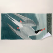 Arctic Tern Audubon Bird Wildlife Painting Strandtuch (Vorderseite)