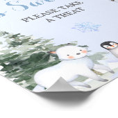 ARCTIC TIERE Schneeflocken Bäume Liebe ist süß Poster (Ecke)