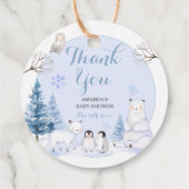 ARCTIC TIERE Schneeflocken Kinderdusche Geschenkanhänger (Rückseite)