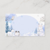 ARCTIC TIERE Schneeflocken Kinderdusche Windelwann Begleitkarte (Rückseite)