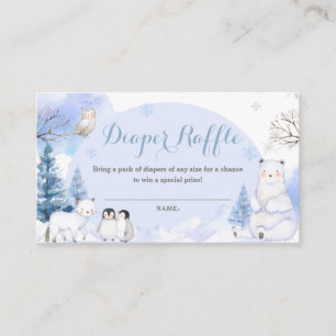 ARCTIC TIERE Schneeflocken Kinderdusche Windelwann Begleitkarte