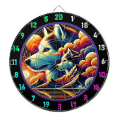 Arctic Trail Husky Kunst, Dichtung und Musik Dartscheibe (vorne)