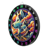 Arctic Trail Husky Kunst, Dichtung und Musik Dartscheibe (Vorderseite rechts)