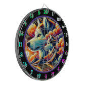 Arctic Trail Husky Kunst, Dichtung und Musik Dartscheibe (Vorderseite Links)