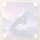 Arctic Whale Mousepad Glasuntersetzer (Rückseite)
