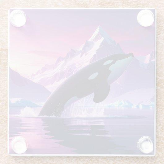 Arctic Whale Mousepad Glasuntersetzer (Rückseite)