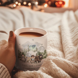 Arctic Whimsy   Frieden, Liebe & Licht Feiertage  Kaffeetasse