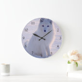 Arctic White Fox Winter Alaska Foto entworfen Große Wanduhr (Zuhause)