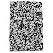 Arctic White Gray Black Camouflage Camouflage Part Mittlere Geschenktüte (Vorderseite)