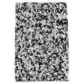 Arctic White Gray Black Camouflage Camouflage Part Mittlere Geschenktüte (Rückseite)