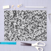 Arctic White Gray Black Camouflage Camouflage Part Seidenpapier (Handwerk)