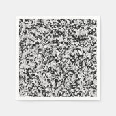 Arctic White Gray Black Camouflage Camouflage Part Serviette (Vorderseite)