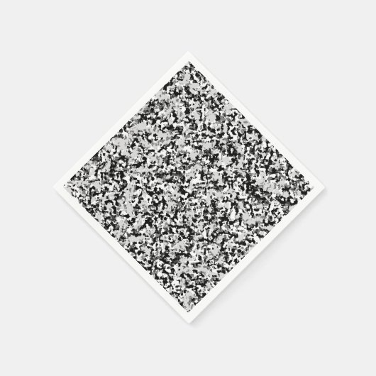 Arctic White Gray Black Camouflage Camouflage Part Serviette (Ecke)