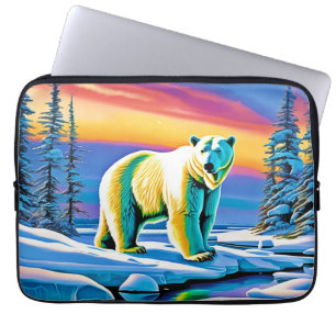 Arctic Wild Snowy Polar Bear Laptopschutzhülle