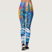 Arctic Wild Snowy Polar Bear Leggings (Rückseite)