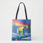 Arctic Wild Snowy Polar Bear Tasche (Vorderseite)