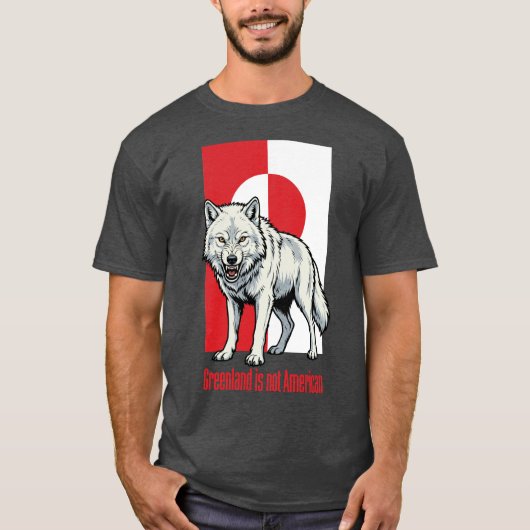 Arctic wolf Greenland is not American T-Shirt (Vorderseite)
