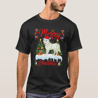 Arctic Wolf Lover Xmas Lighting Santa Arctic Wolf T-Shirt
