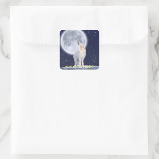 ARCTIC WOLF & MOON Stickers (Tasche)