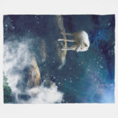 ARCTIC WOLF MOON STRIDER FLEECEDECKE (Vorderseite (Horizontal))