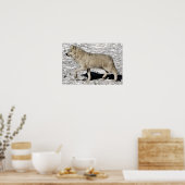 Arctic Wolf Portrait Poster Print (Küche)
