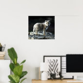 Arctic Wolf Portrait Poster Print (Heimbüro)
