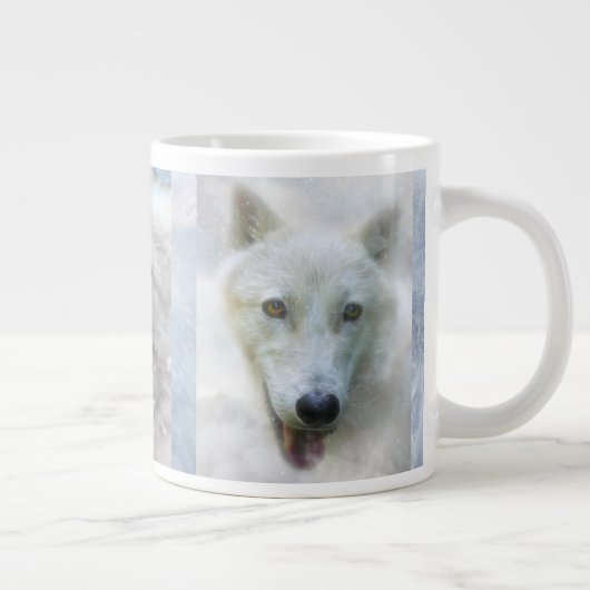ARCTIC WOLF SNOW TRINITY GIANT KAFFEE TASSE (Rechts)