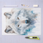 Arctic Wolf Watercolor Seidenpapier (Handwerk)