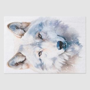 Arctic Wolf Watercolor Seidenpapier